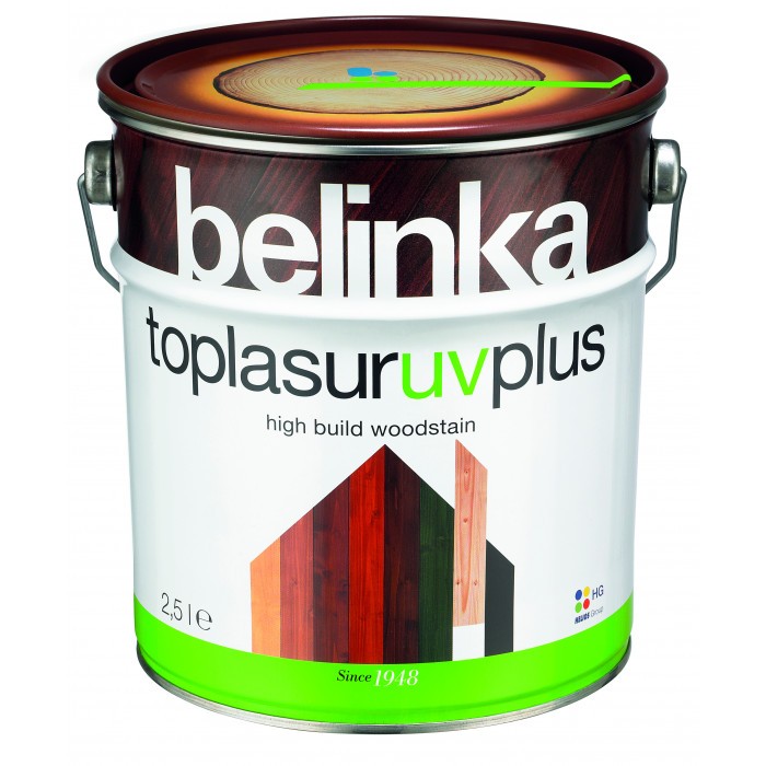 Лазурен лак за дърво Belinka Toplasur UV Plus зелен 2,50 л