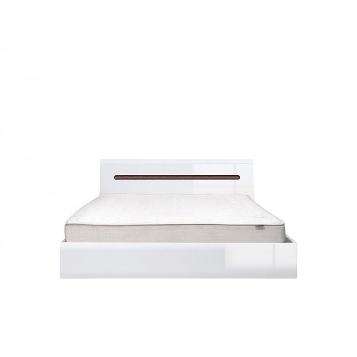 Легло Azteca 160x200 Бял гланц+Венге