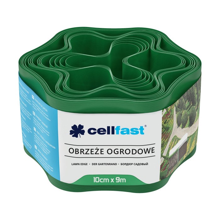 Ограничител за трева Cellfast зиг-заг 10см x 9м / зелен