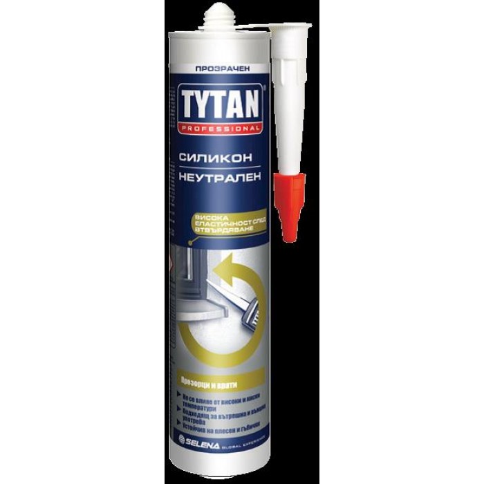Неутрален силикон Tytan Professional 280мл прозрачен 