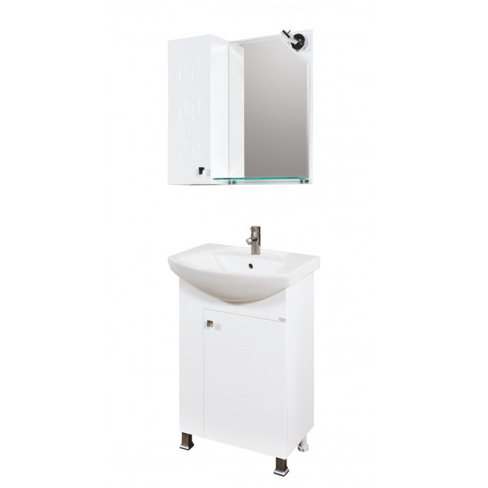 Долен PVC шкаф за баня с мивка Макена Лазур