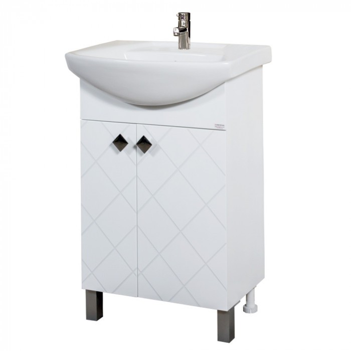 Долен PVC шкаф за баня с мивка Макена Орбита 55х85х42см