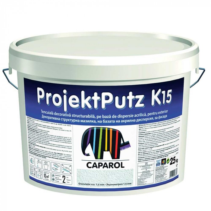 Полимерна мазилка 4xCaparol ProjektPutz К15 25 kg + Грунд за 20 кв.м